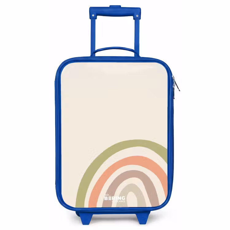 Kinderkoffer Blau - Rohes Regenbogenpastell — 1