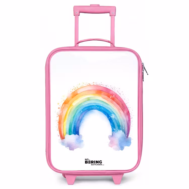 Kinderkoffer Rosa - Aquarell Regenbogen — 1