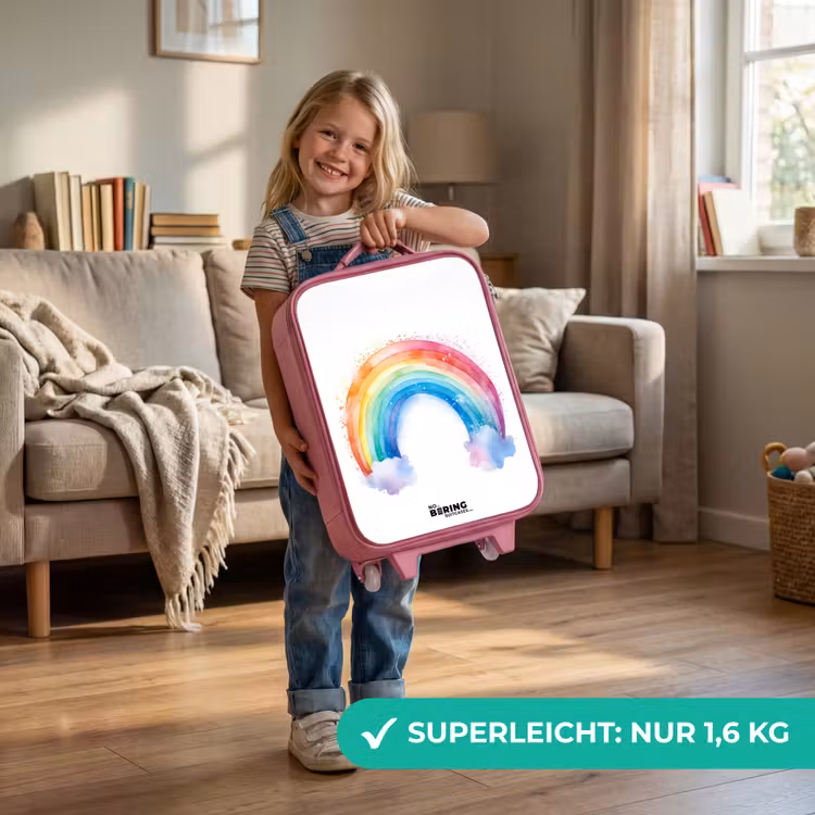 Kinderkoffer Rosa - Aquarell Regenbogen — 3