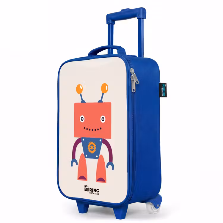 Kinderkoffer Blau - Roter Roboter mit quadratischem Kopf — 8