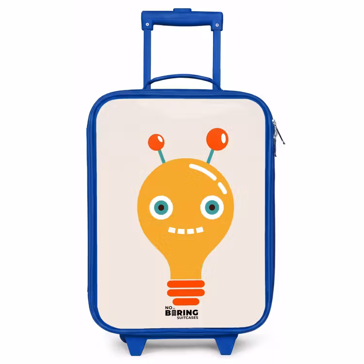 Kinderkoffer Blau - Zwiebelroboter mit großen Augen — 1