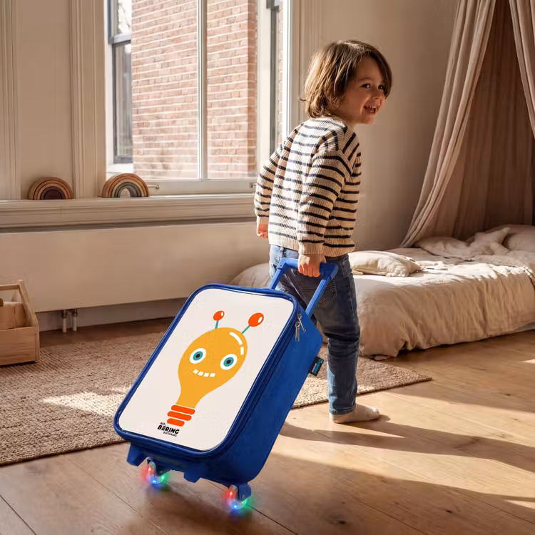 Kinderkoffer Blau - Zwiebelroboter mit großen Augen — 2