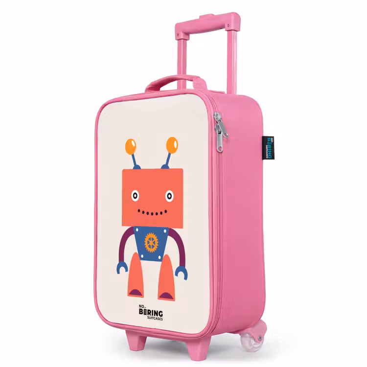 Kinderkoffer Rosa - Roter Roboter mit quadratischem Kopf — 8