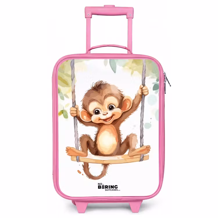 Kinderkoffer Rosa - Schaukelnder Großer Affe — 1