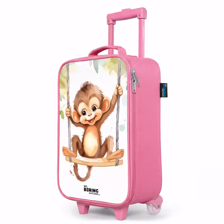 Kinderkoffer Rosa - Schaukelnder Großer Affe — 8