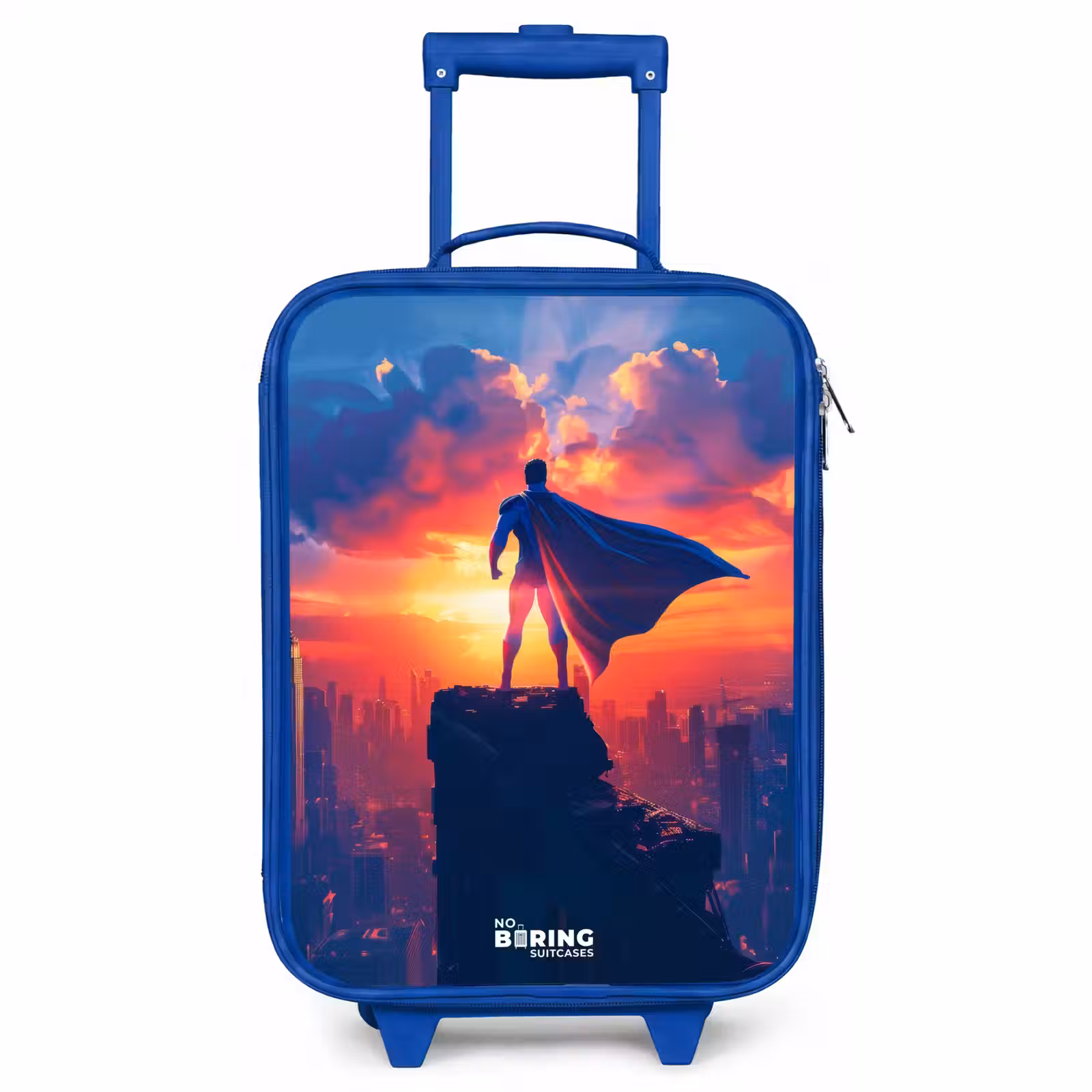 Kinderkoffer Blau - Wolkenkratzer-Superheld — 1