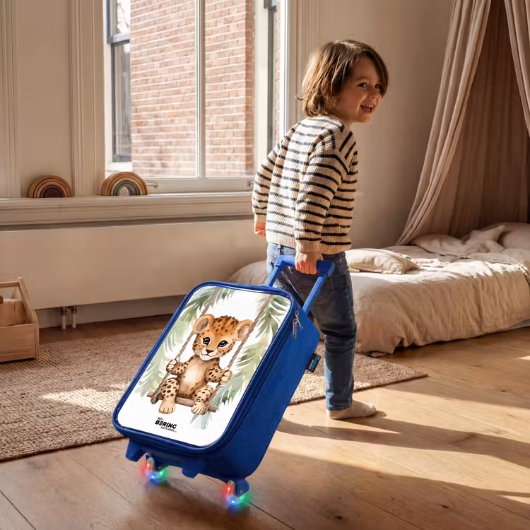 Kinderkoffer Blau - Levi-Leopard — 2