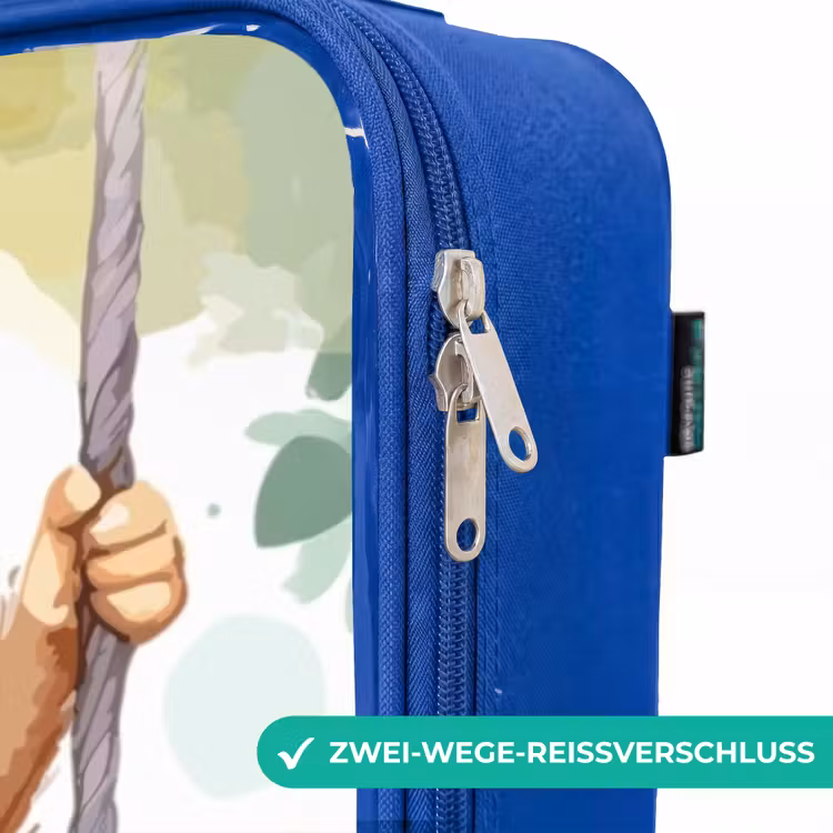 Kinderkoffer Blau - Schaukelnder Großer Affe — 5