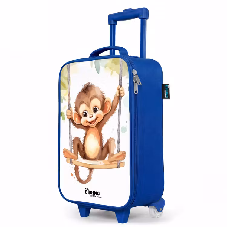 Kinderkoffer Blau - Schaukelnder Großer Affe — 8