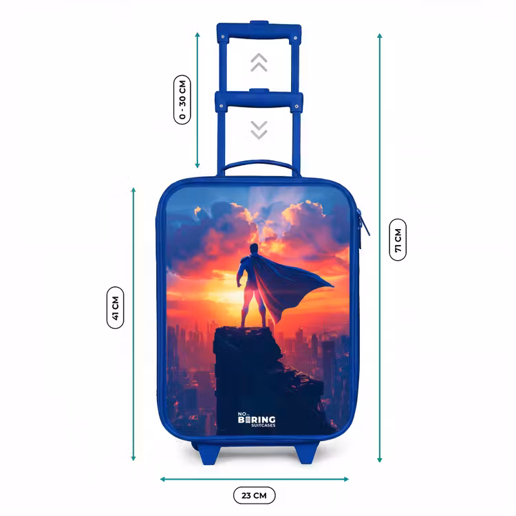 Kinderkoffer Blau - Wolkenkratzer-Superheld — 7