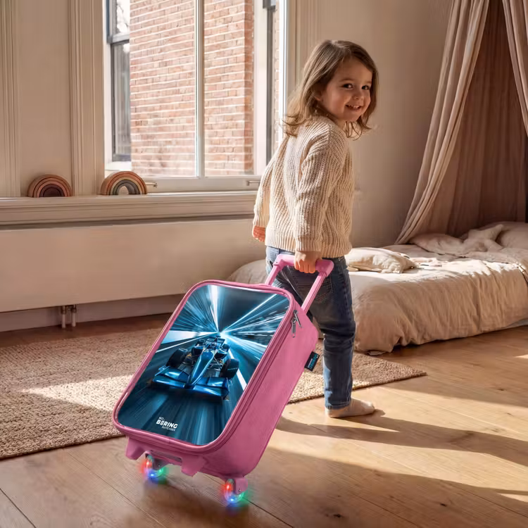 Kinderkoffer Rosa - Blau leuchtend — 2
