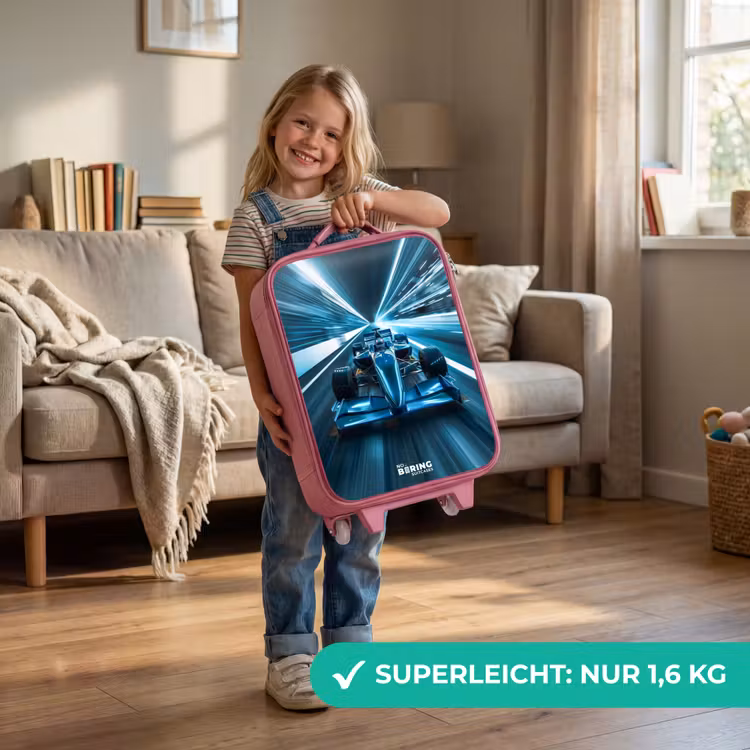 Kinderkoffer Rosa - Blau leuchtend — 3