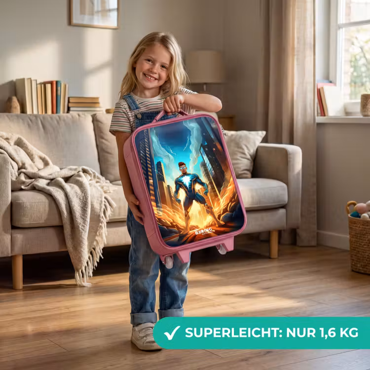 Kinderkoffer Rosa - Stadt-Superheld — 3