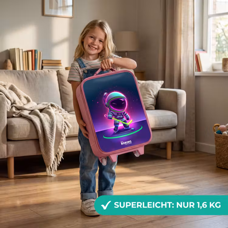 Kinderkoffer Rosa - Weltraum-Hockey — 3