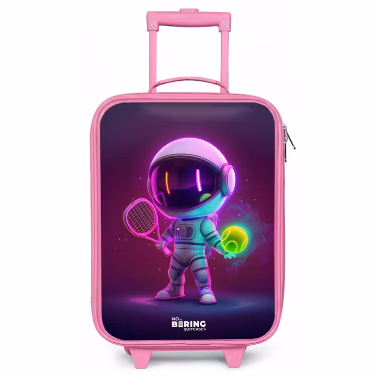 Kinderkoffer Rosa - Weltraum-Tennis — 1