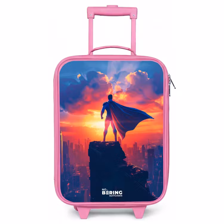 Kinderkoffer Rosa - Wolkenkratzer-Superheld — 1