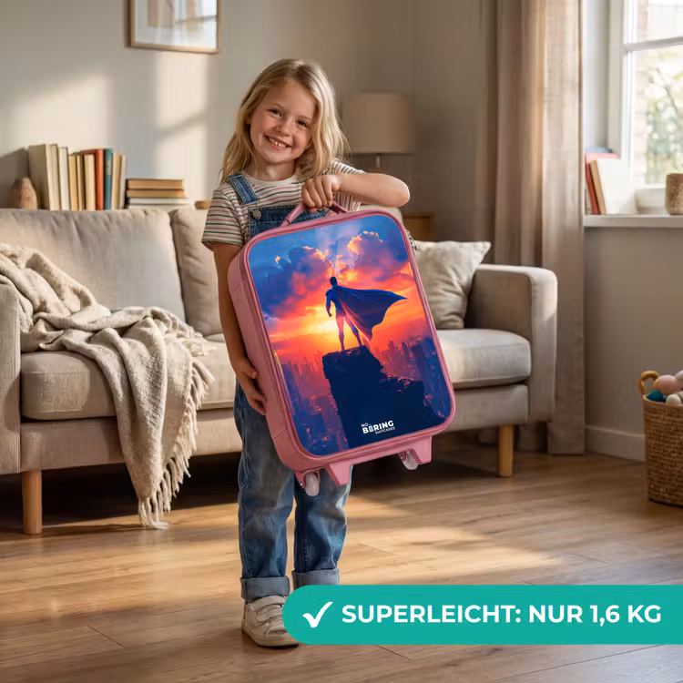 Kinderkoffer Rosa - Wolkenkratzer-Superheld — 3