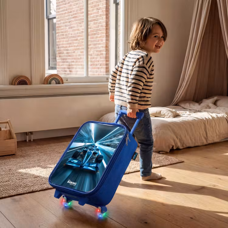 Kinderkoffer Blau - Blau leuchtend — 2