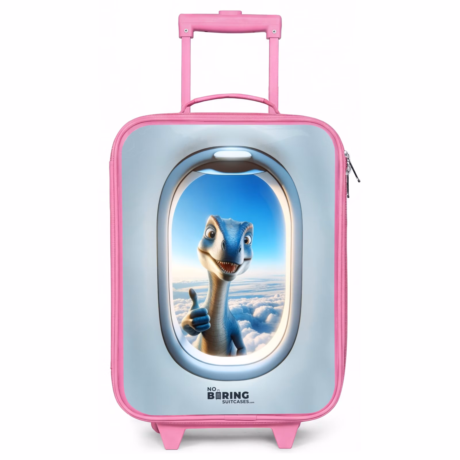 Kinderkoffer Rosa - Dino aus einem Flugzeugfenster — 1