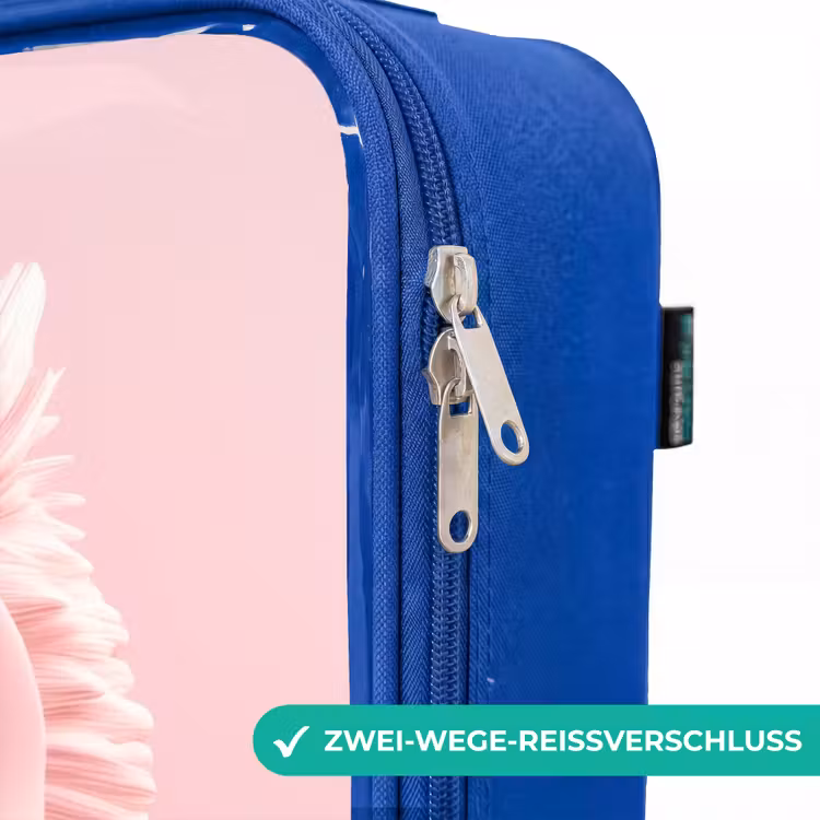 Kinderkoffer Blau - Rosa Eule mit blauen Augen — 5