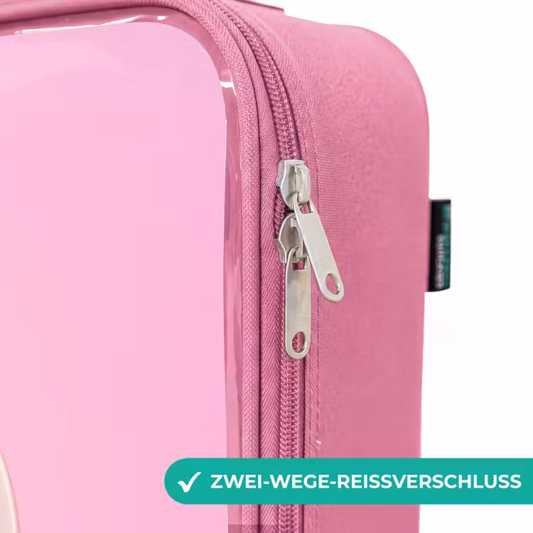Kinderkoffer Rosa - Buntes Einhorn aus einem Flugzeugfenster — 5