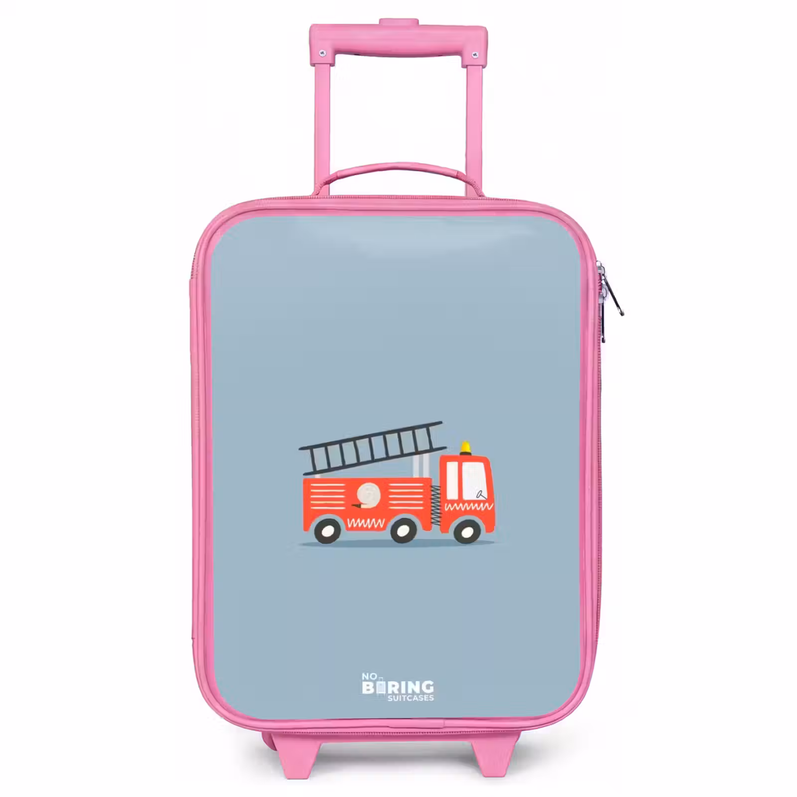 Kinderkoffer Rosa - Feuerwehrauto blauer Hintergrund — 1