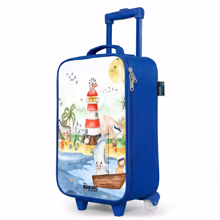 Kinderkoffer Blau - Leuchtturm mit allen Tieren — 8