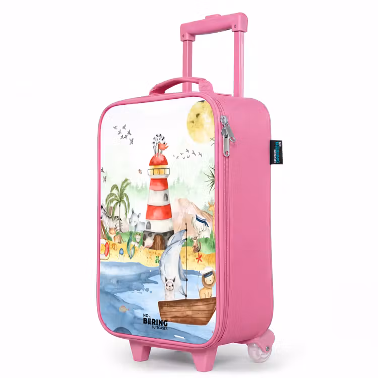 Kinderkoffer Rosa - Leuchtturm mit allen Tieren — 8