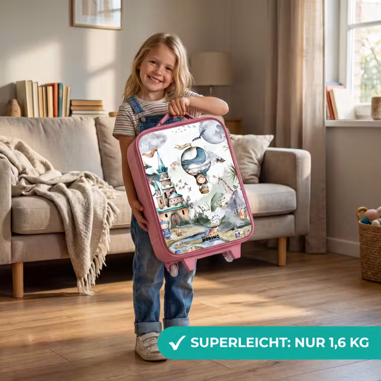 Kinderkoffer Rosa - Schloss und Heißluftballon — 3