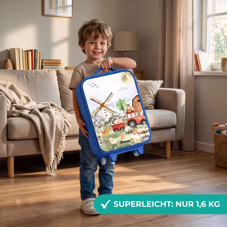 Kinderkoffer Blau - Erfahrungen auf dem Bauernhof — 3