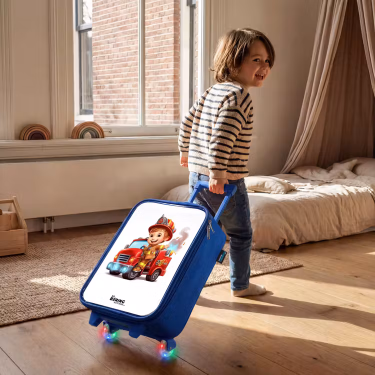 Kinderkoffer Blau - Feuerwehrauto mit Feuerwehrauto — 2