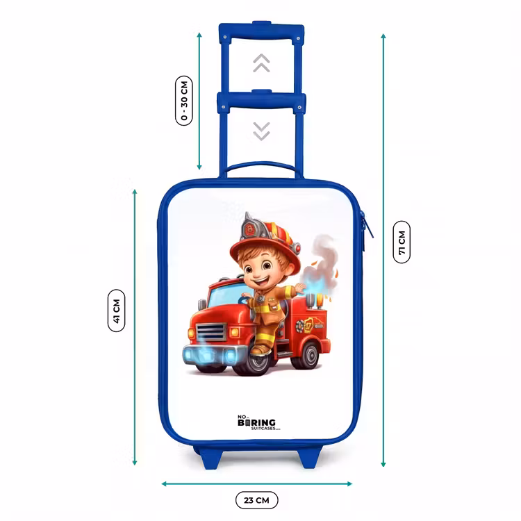 Kinderkoffer Blau - Feuerwehrauto mit Feuerwehrauto — 7