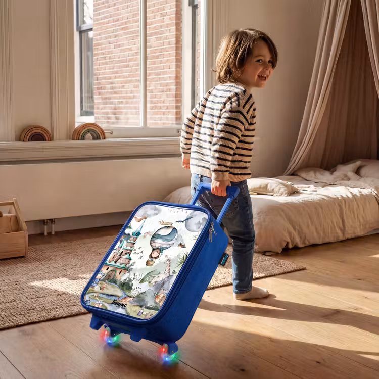 Kinderkoffer Blau - Schloss und Heißluftballon — 2