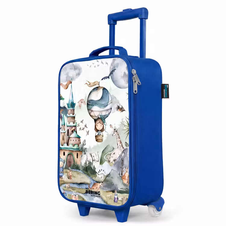 Kinderkoffer Blau - Schloss und Heißluftballon — 8