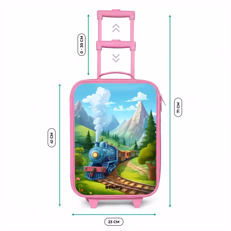 Kinderkoffer Rosa - Dampfzug durch Berglandschaft — 7