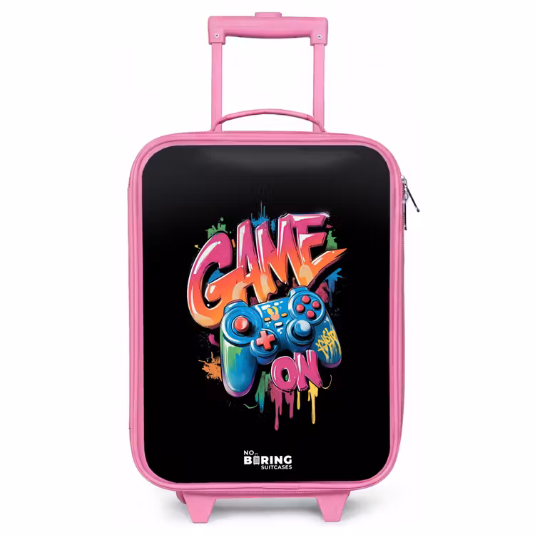 Kinderkoffer Rosa - Spiel - Controller - Graffiti - Neon — 1
