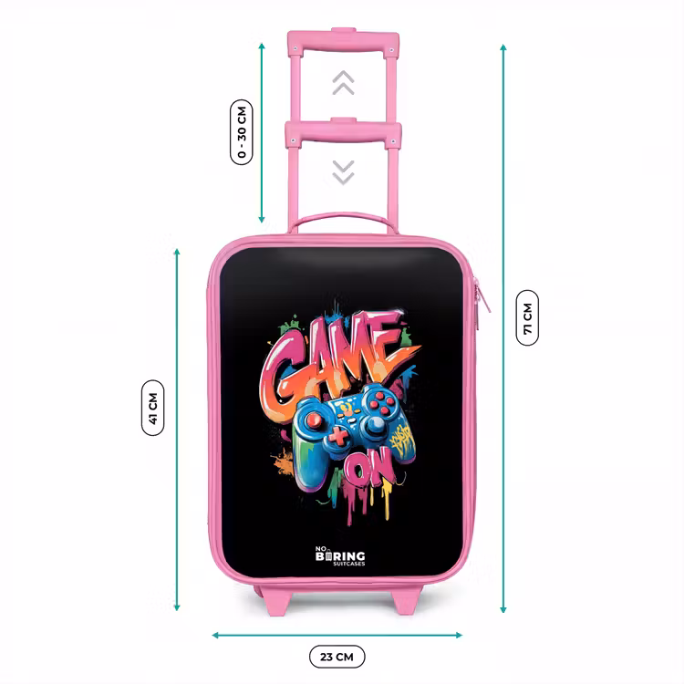 Kinderkoffer Rosa - Spiel - Controller - Graffiti - Neon — 7