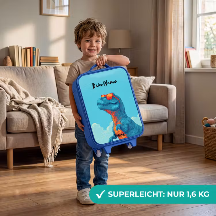 Kinderkoffer Blau - Dino - Sonnenbrille - Blau — 3