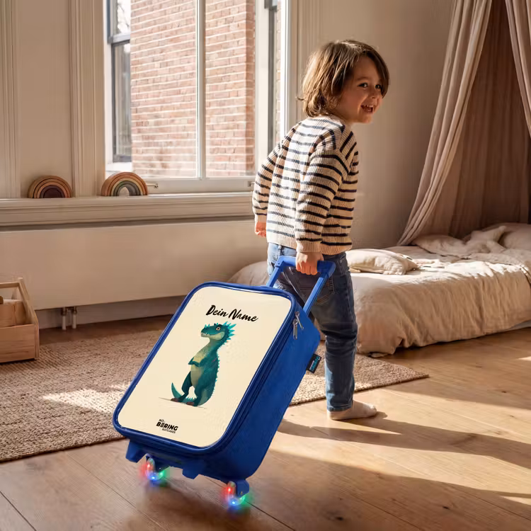 Kinderkoffer Blau - Dino - Tier - Blau - Grün — 2