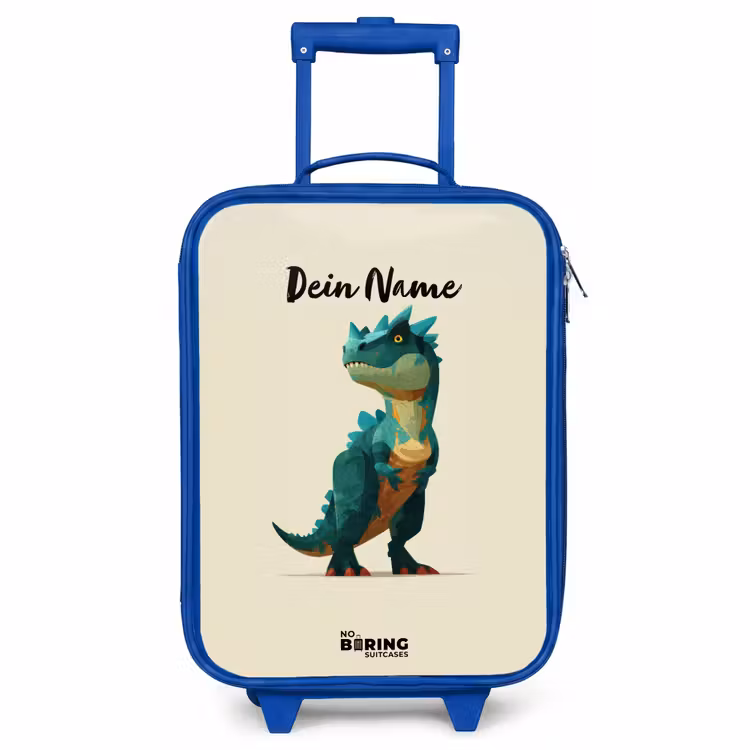 Kinderkoffer Blau - Dino - Tier - Grün — 1