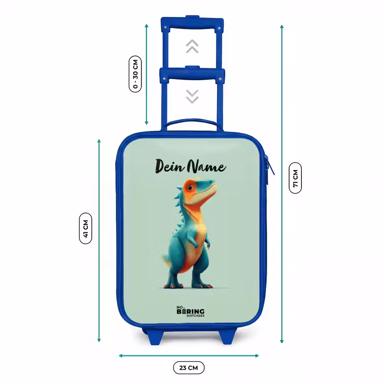 Kinderkoffer Blau - Dino - Tier - Grün - Orange — 7