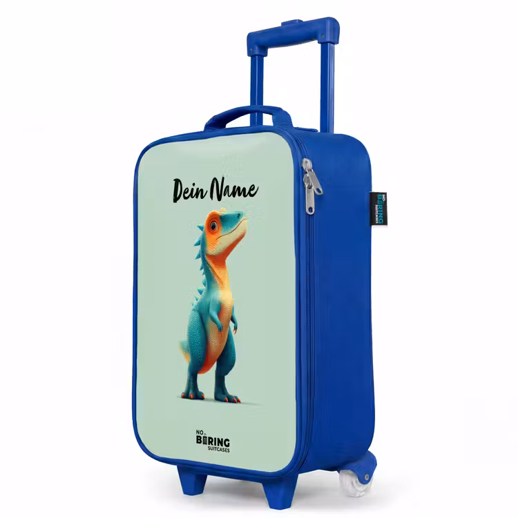 Kinderkoffer Blau - Dino - Tier - Grün - Orange — 8