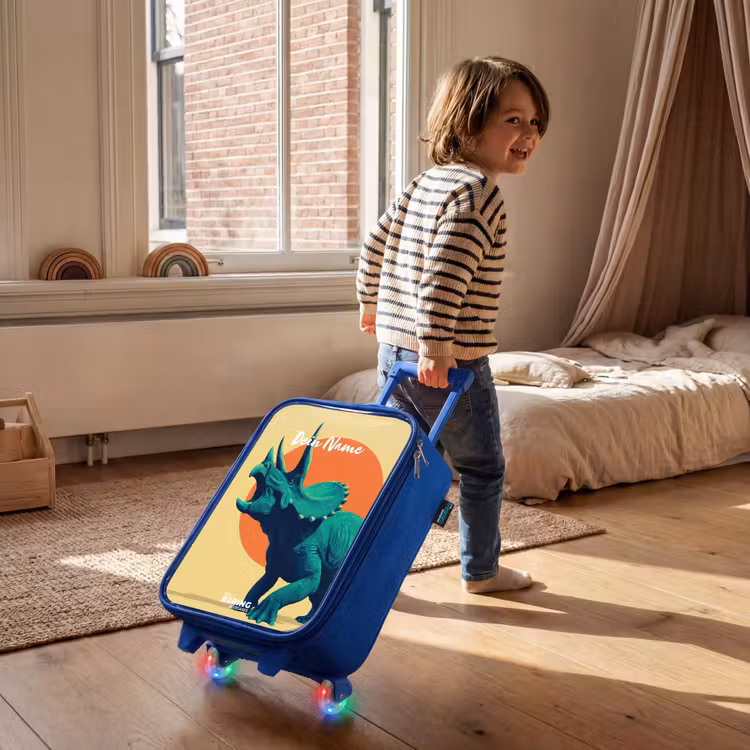 Kinderkoffer Blau - Dino - Triceratops - Tier — 2