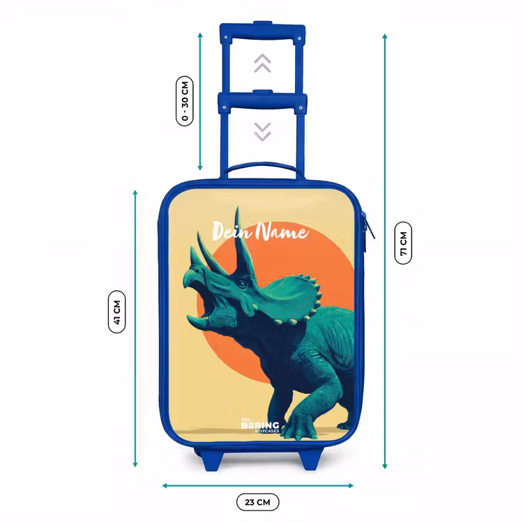 Kinderkoffer Blau - Dino - Triceratops - Tier — 7