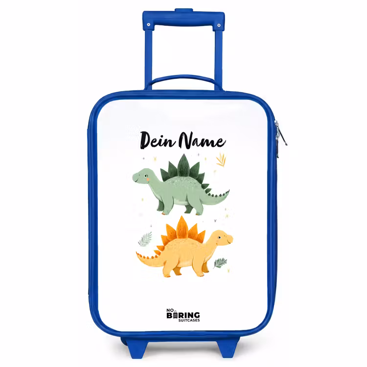 Kinderkoffer Blau - Dinos - Tiere - Grün - Orange — 1