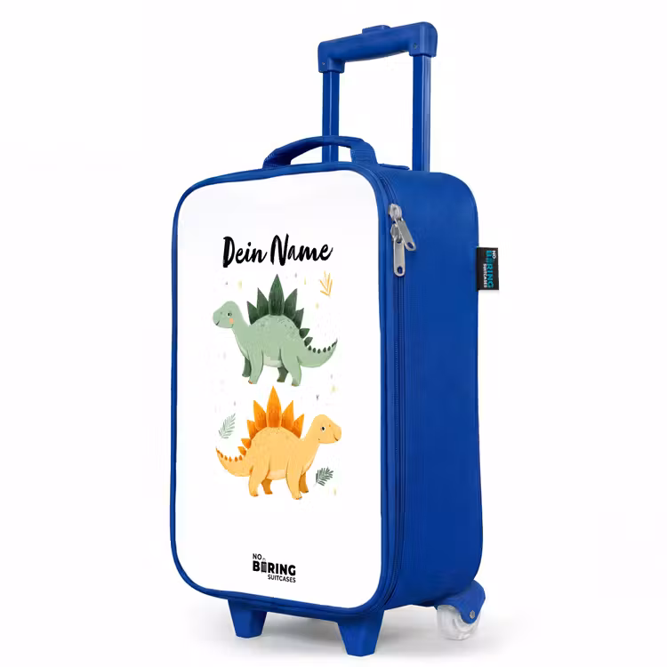Kinderkoffer Blau - Dinos - Tiere - Grün - Orange — 8