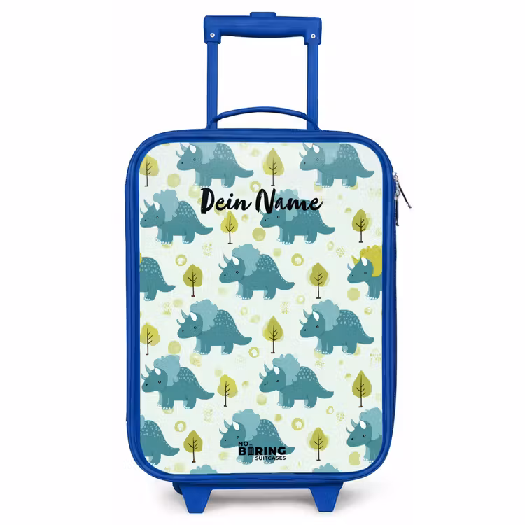 Kinderkoffer Blau - Dinosaurier - Muster - Natur — 1