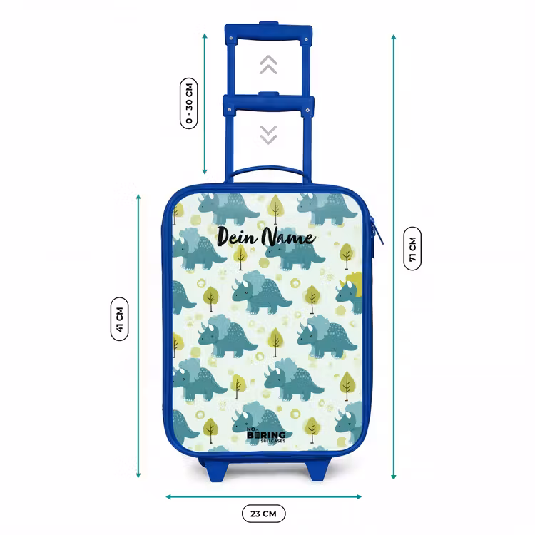 Kinderkoffer Blau - Dinosaurier - Muster - Natur — 7