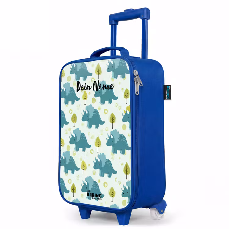 Kinderkoffer Blau - Dinosaurier - Muster - Natur — 8