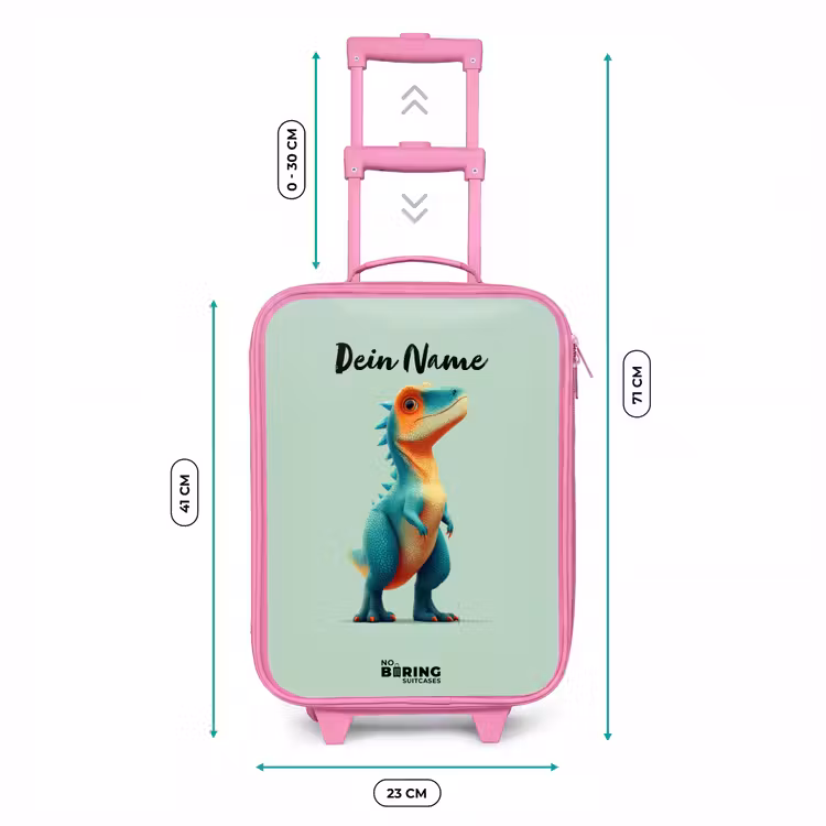 Kinderkoffer Rosa - Dino - Tier - Grün - Orange — 7